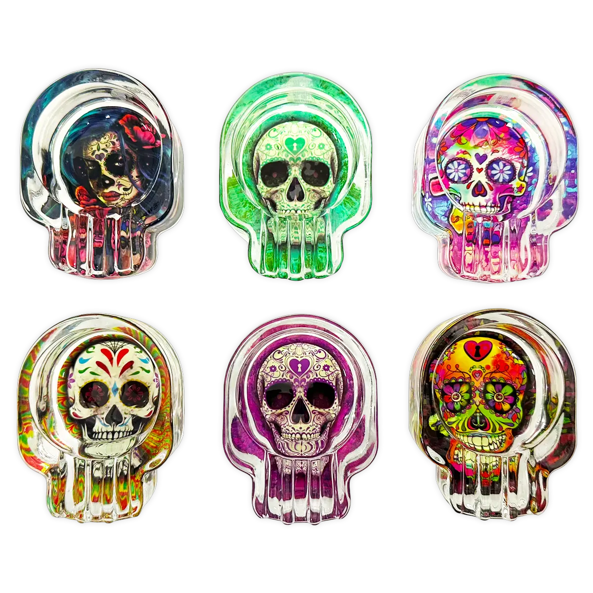 Glass Skull Ashtray