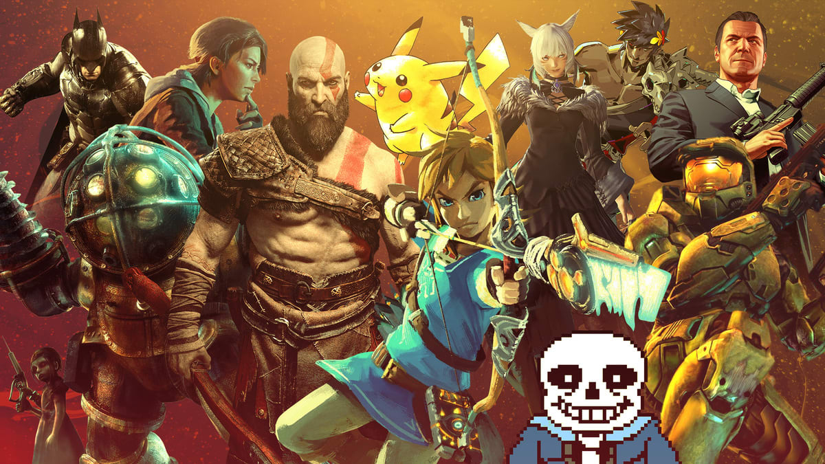 A montage of popular games — fun online games for remote teams
