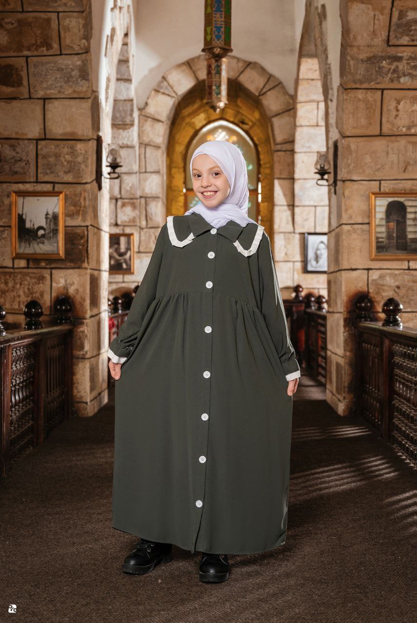 Girls Dress with Button