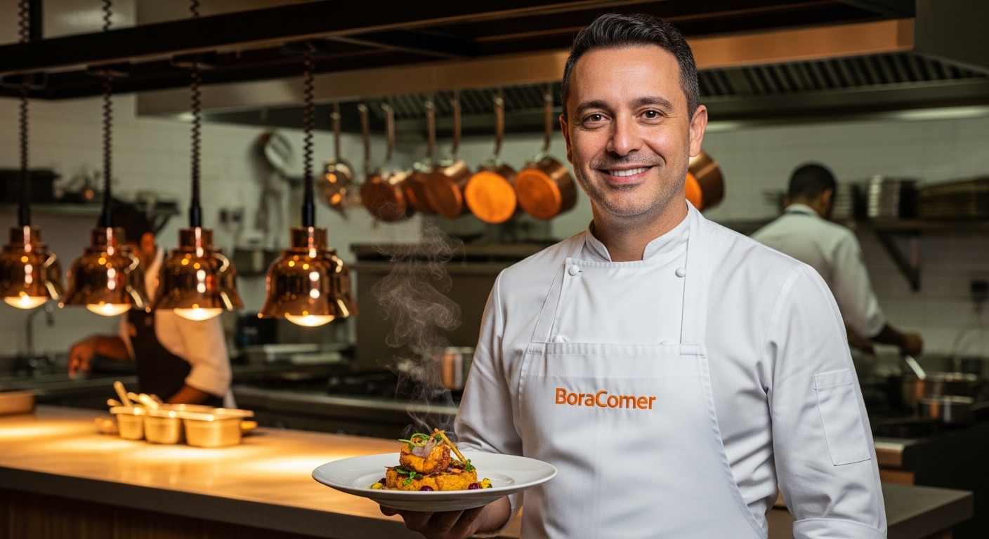 Dono de restaurante sorrindo