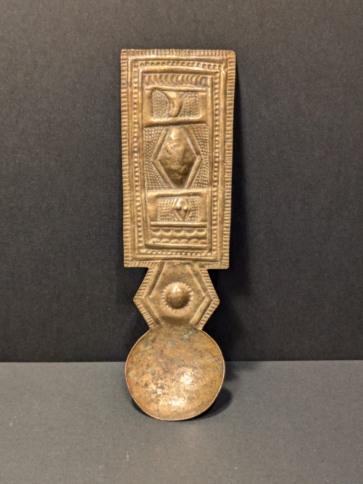 Beutiful akhan bronze spoon