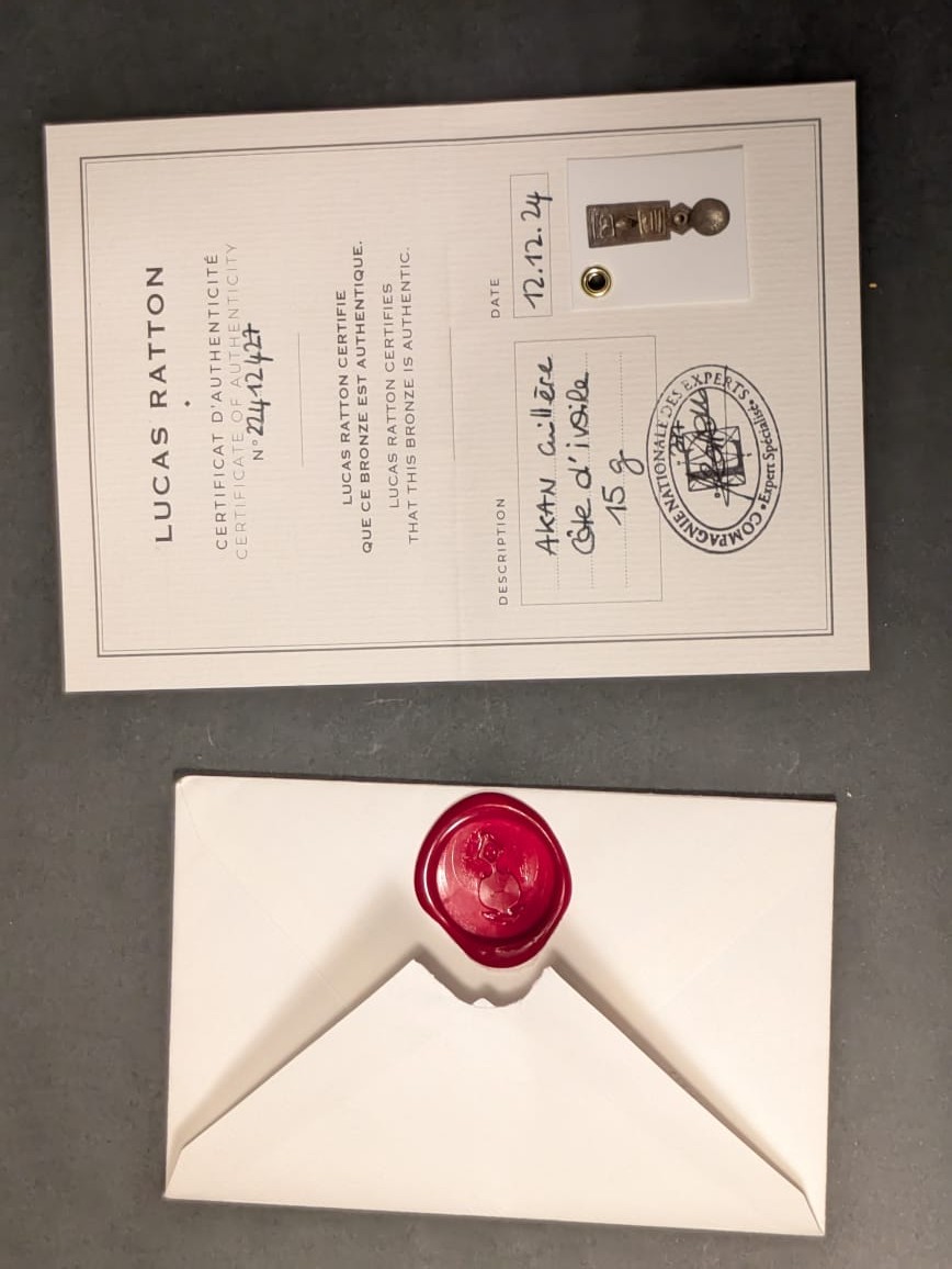 Certificate of authenticity
