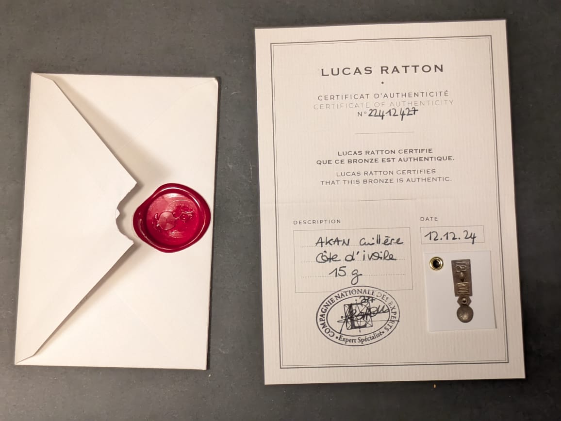 Certificate of authenticity
