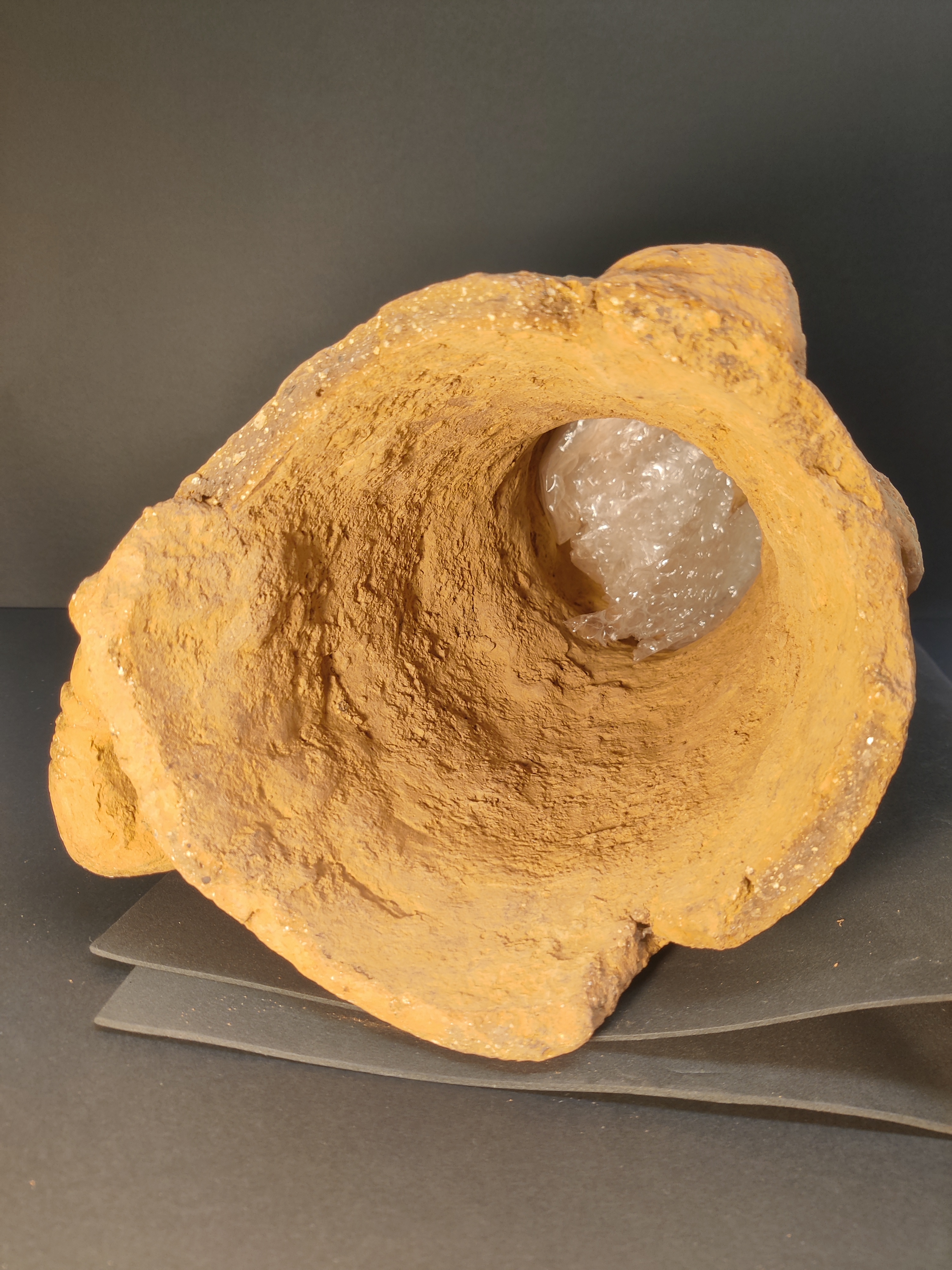 Nok terracotta bust with hands and beard