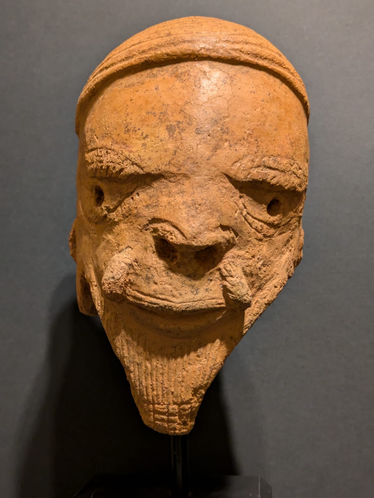 Nok terracotta head with beard