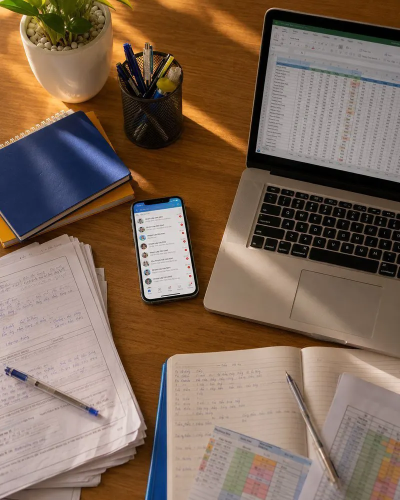 Gom Zalo, Excel, giấy về một màn hình