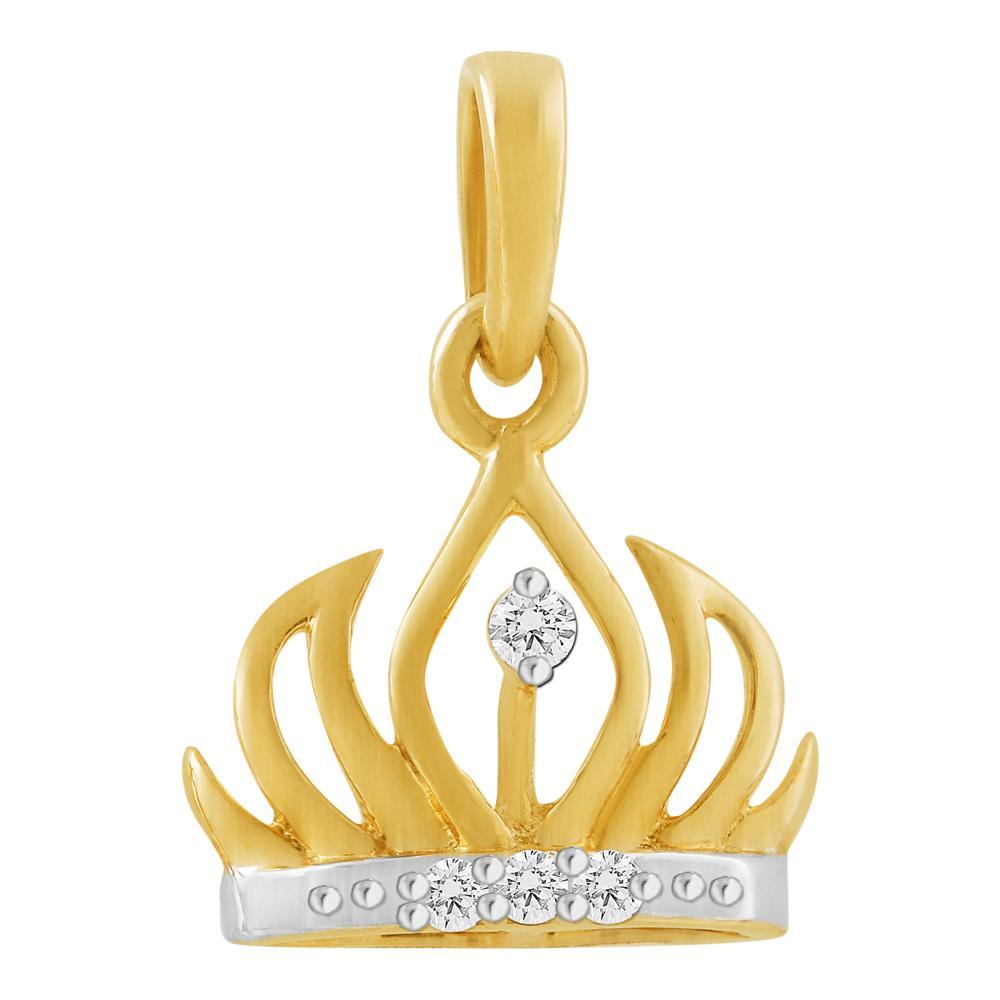Chic 14 Karat Gold Diamond Pendant