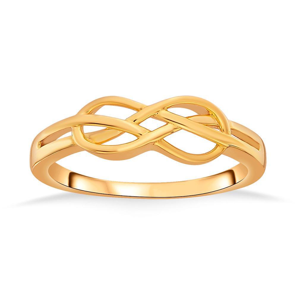 Braided Infinity Yellow Gold Ring