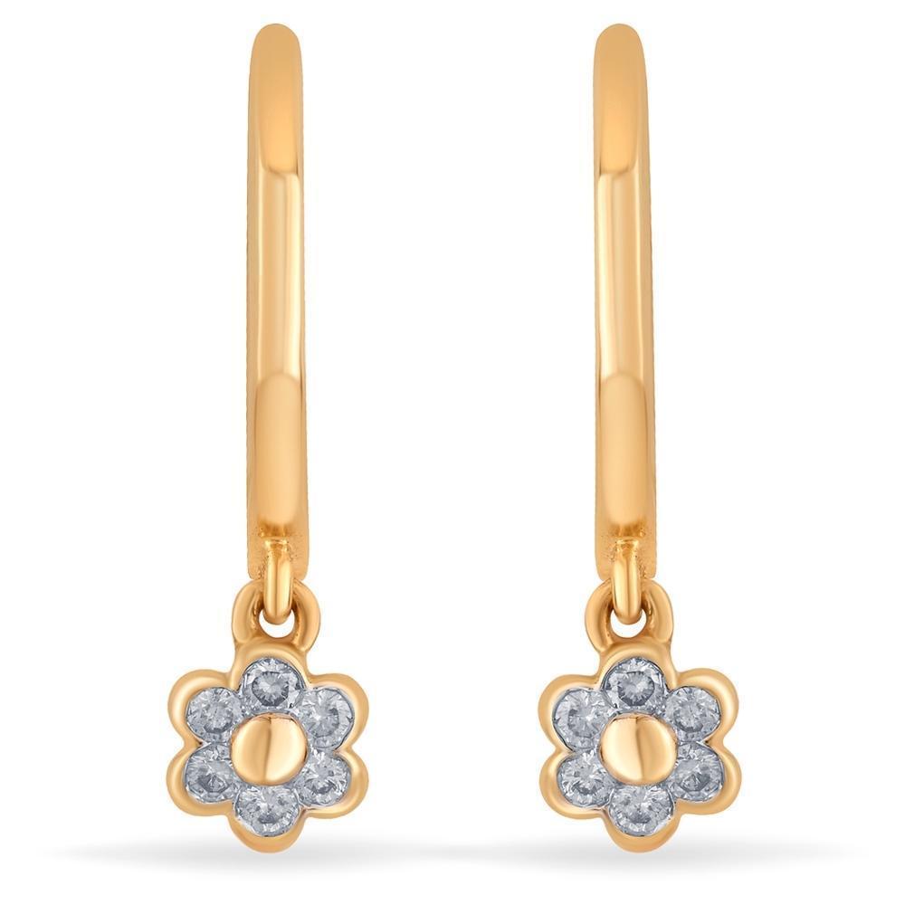 Bloom of Joy Diamond Hoop Earrings