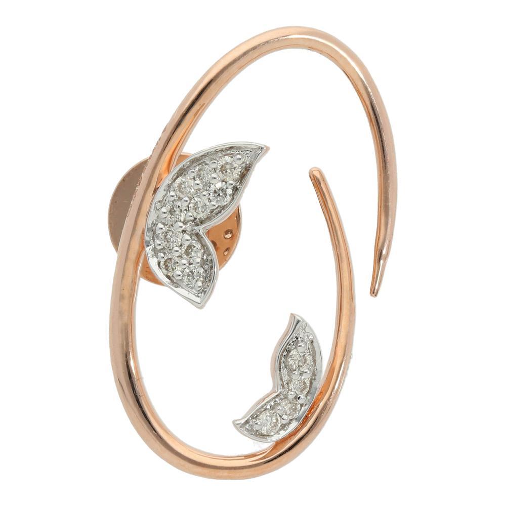 Floral 14 Karat Gold Diamond Studs