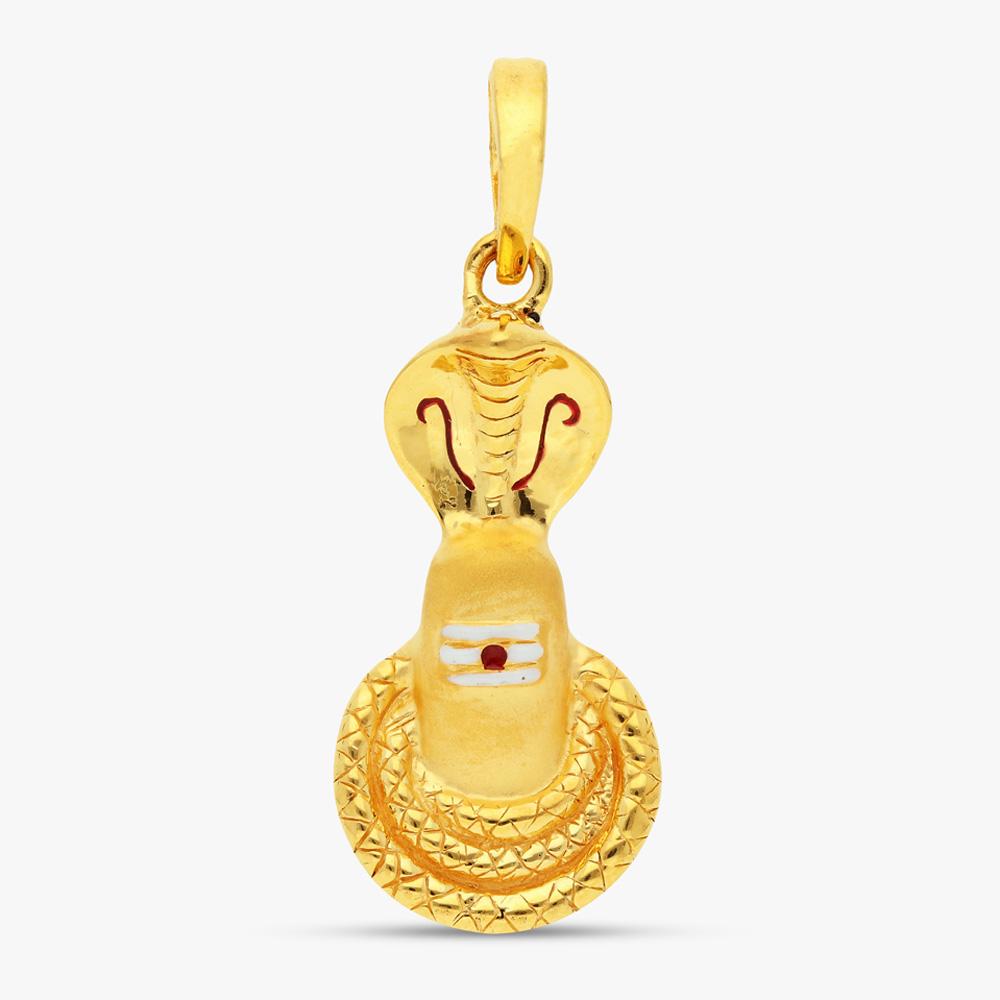 Yellow Finish Shivling Design 22 Kt Gold Pendant