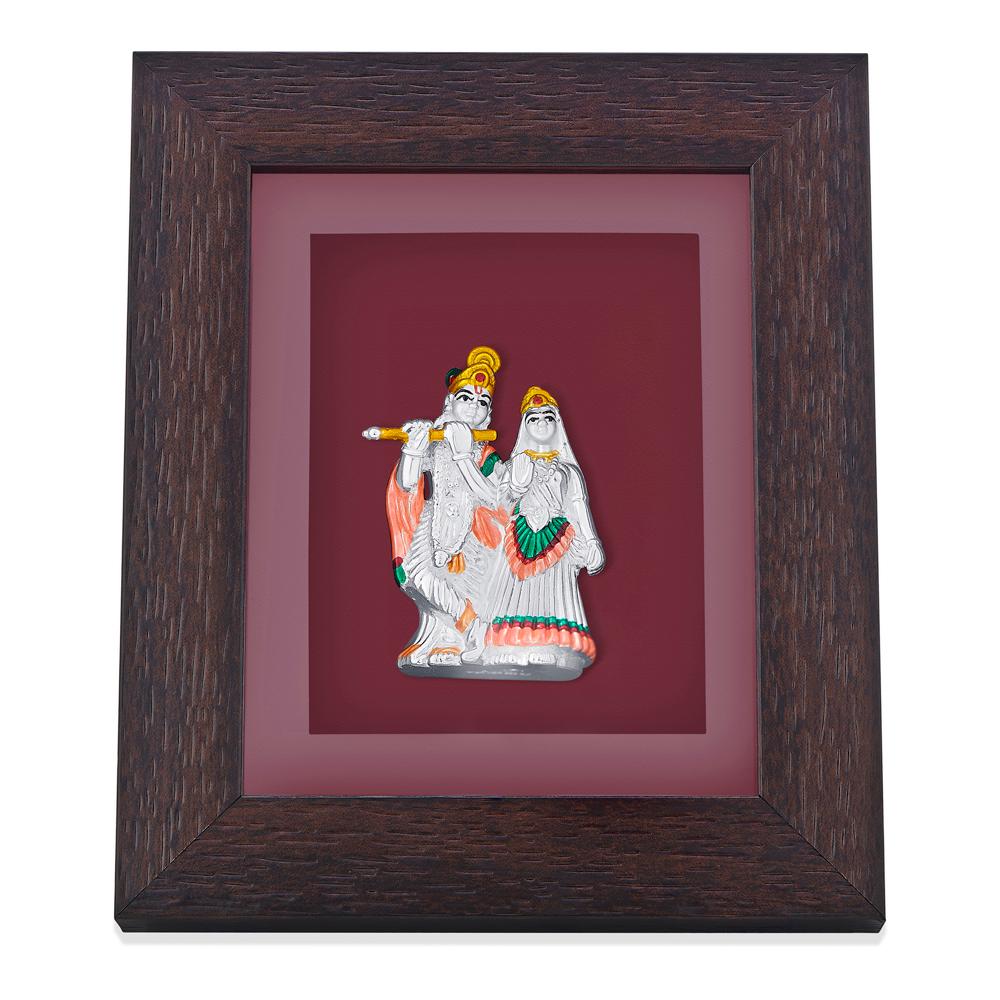 Radha Krishna Silver Mural