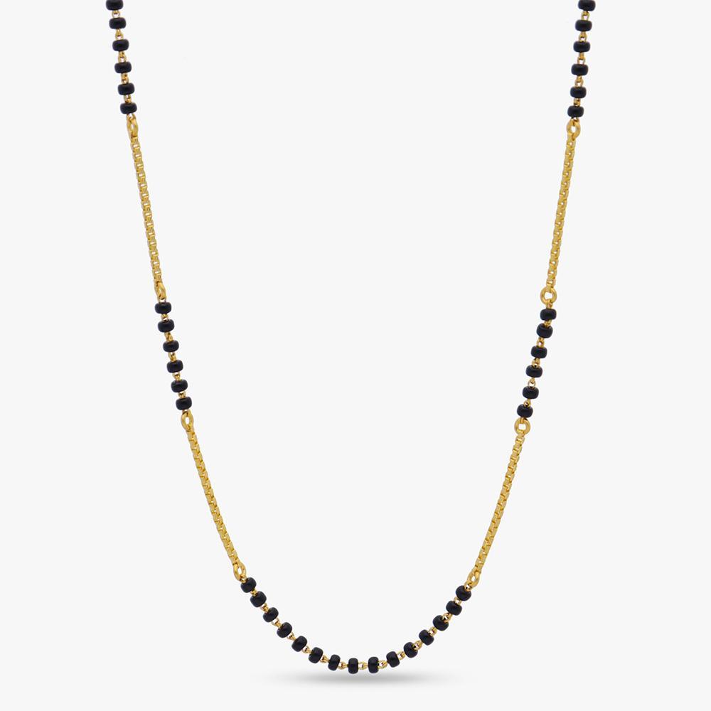 Polished 22 Karat Gold Round Mangalsutra