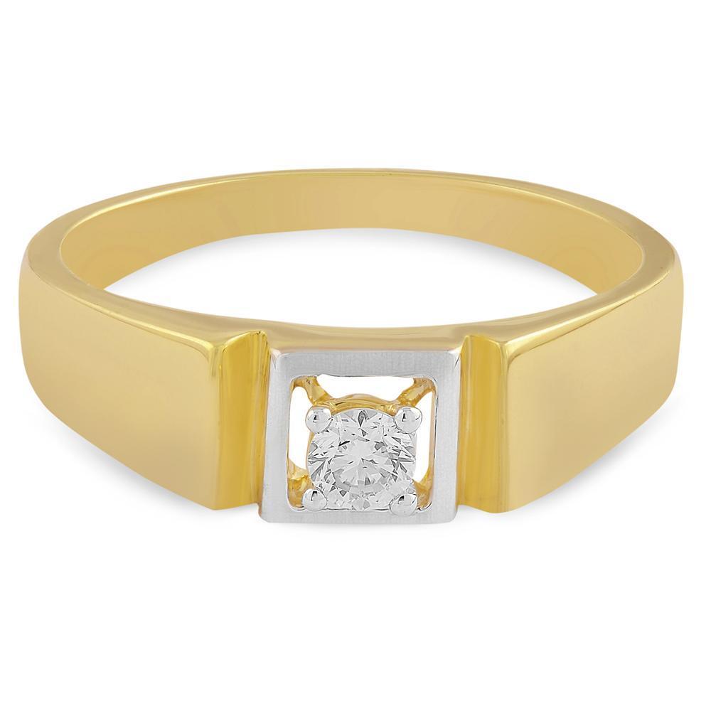 Classic Square Frame Yellow Gold Ring