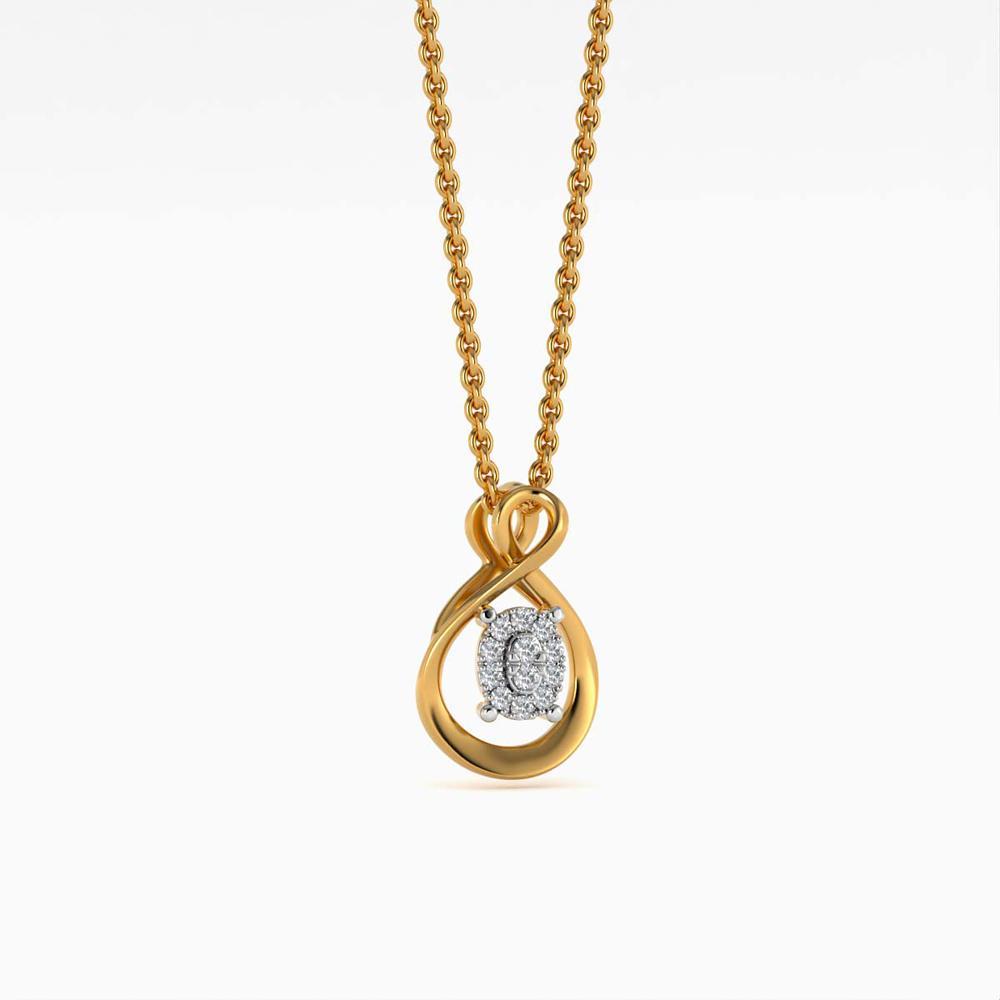 Infinity Loop Gold Diamond Pendant