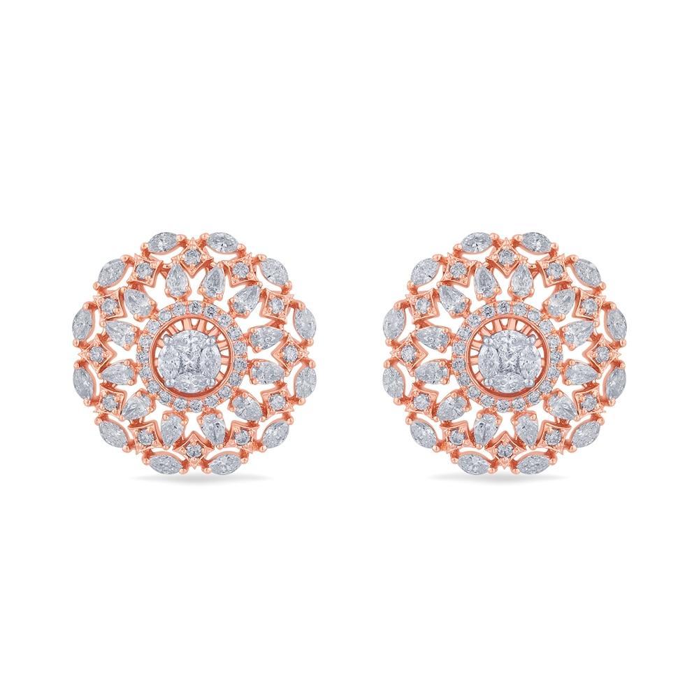 Premium 18 Karat Gold Diamond Earrings