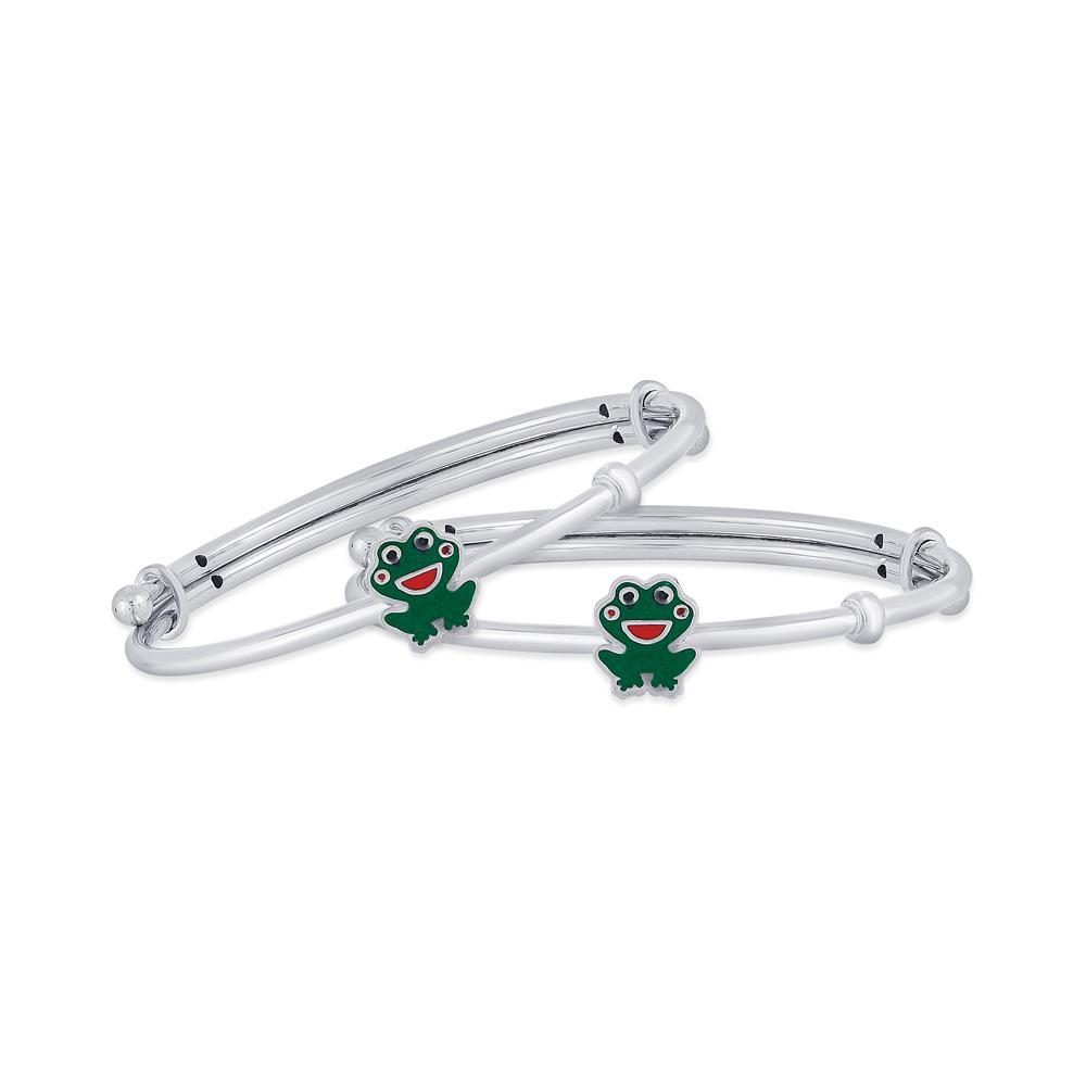 Froggy Fun Silver Bangle Set