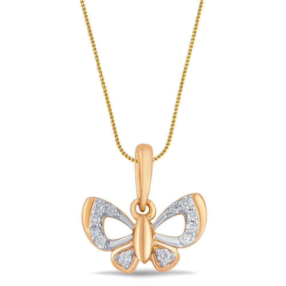 Delicate Butterfly Diamond Pendant