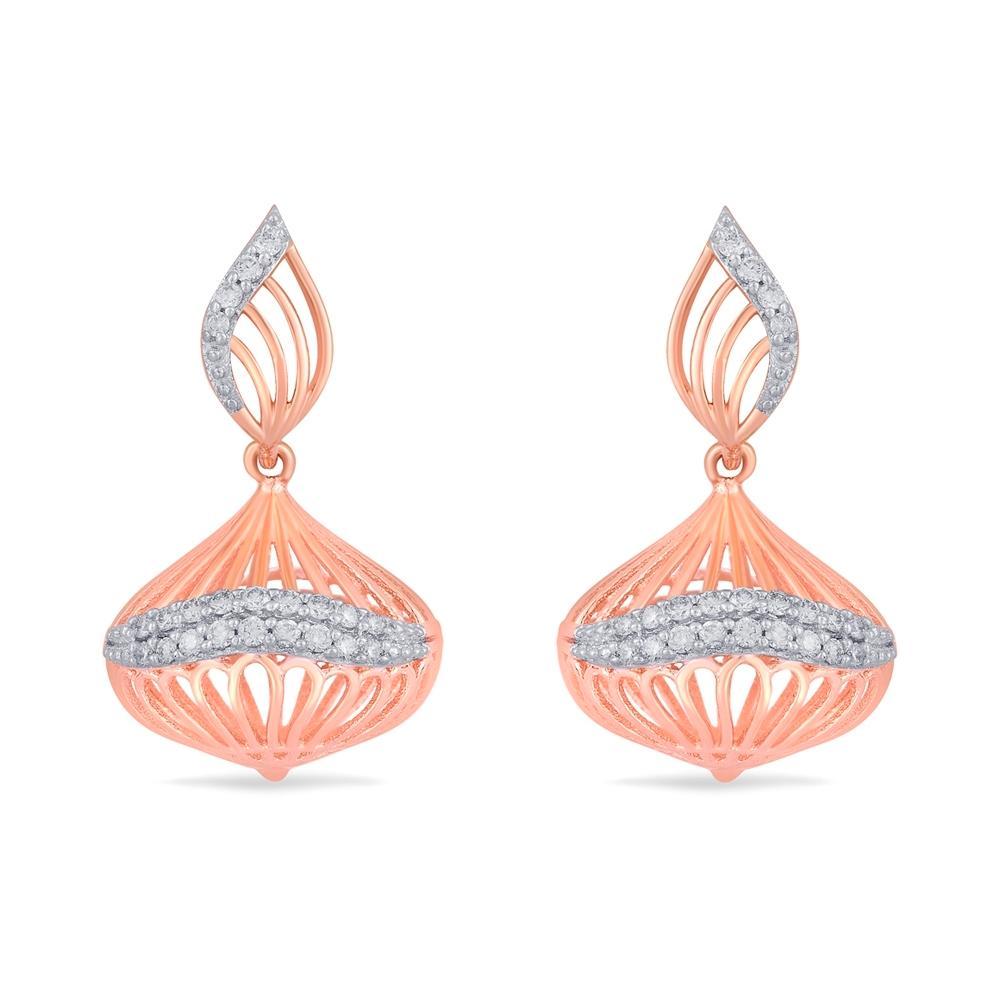 Refined 14 Karat Gold Diamond Earrings