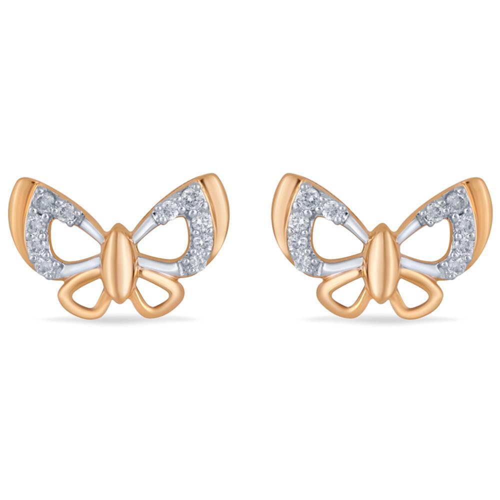 Delicate Butterfly Diamond Earrings