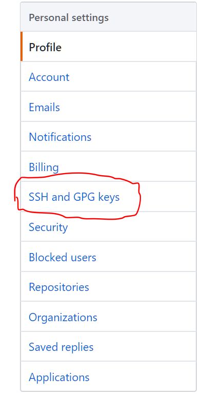 github ssh 位置