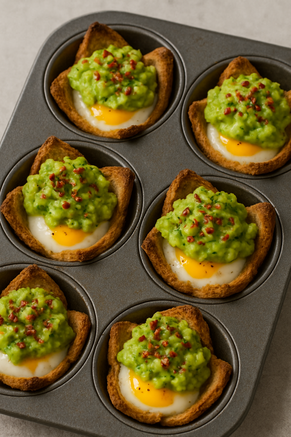 Avocado Egg Toast Cups