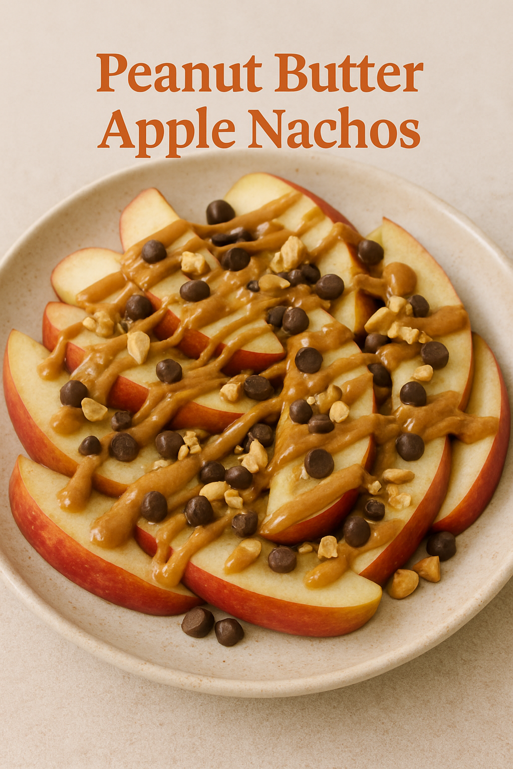 peanut Butter Apple Nachos