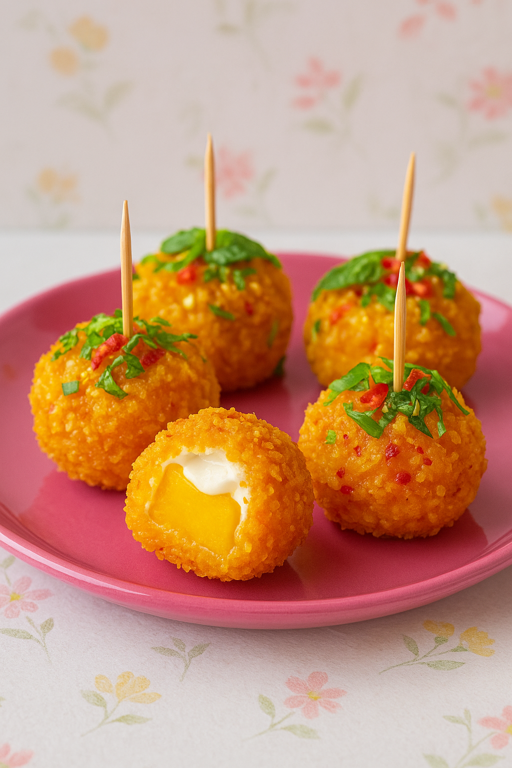 Cheesy Mango Poppers