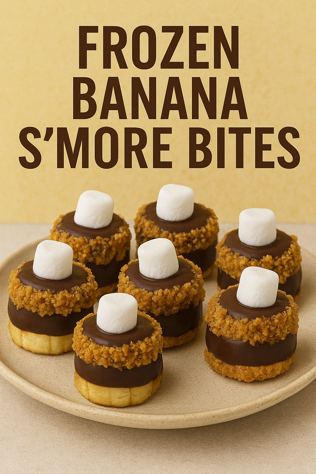 Frozen Banana S`More Bites