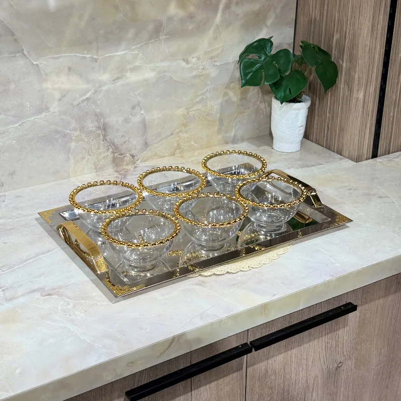 Service à Crème en verre 