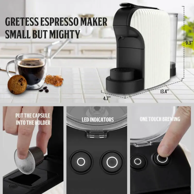 Machine café à capsule Nespresso Florence -1400W 1000 ml blanc - vue alternative