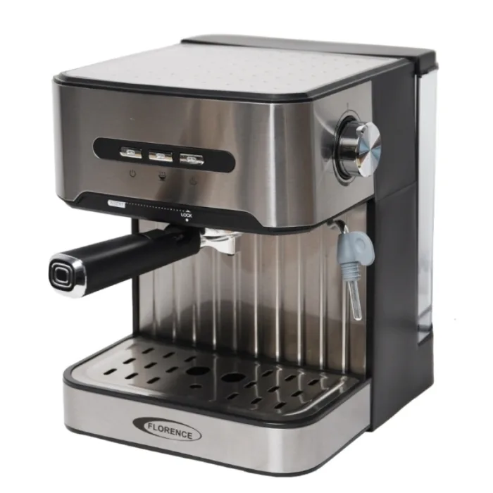 Machine à Café Expresso FLORENCE 1200W 15 Bars Inox AG-6826