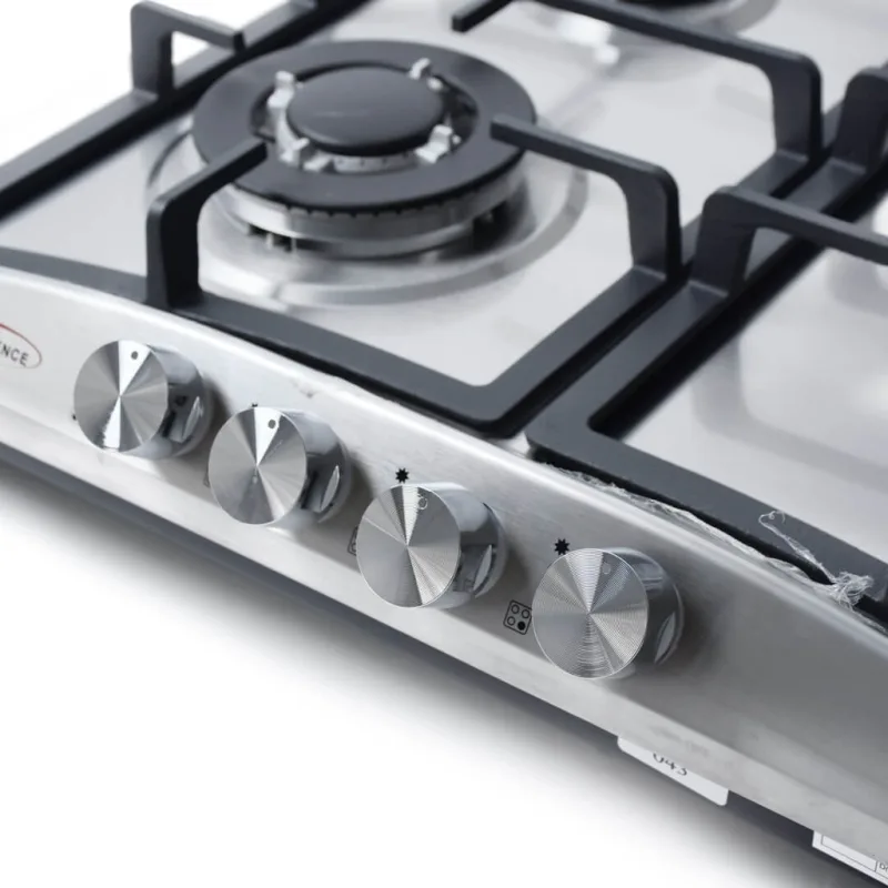 Plaque De Cuisson à Gaz 4 Feux FLORENCE Inox Métal Fonte - vue alternative