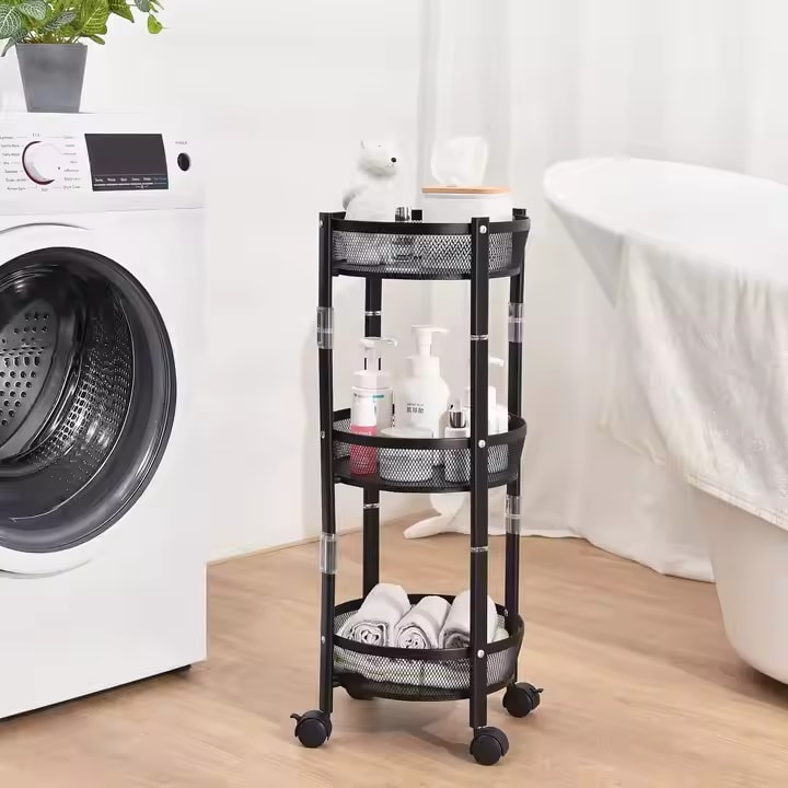 Chariot Pliable 3 Niveaux - Noir