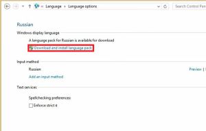 Download and install language pack