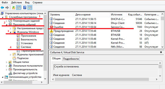 Файл журнала событий поврежден windows xp