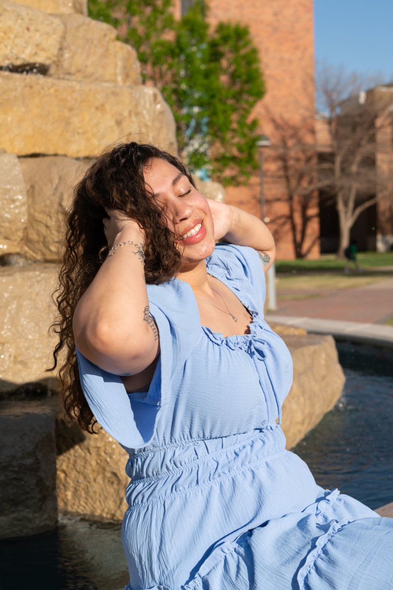 Confident Oklahoma City senior portrait showcasing authentic personality