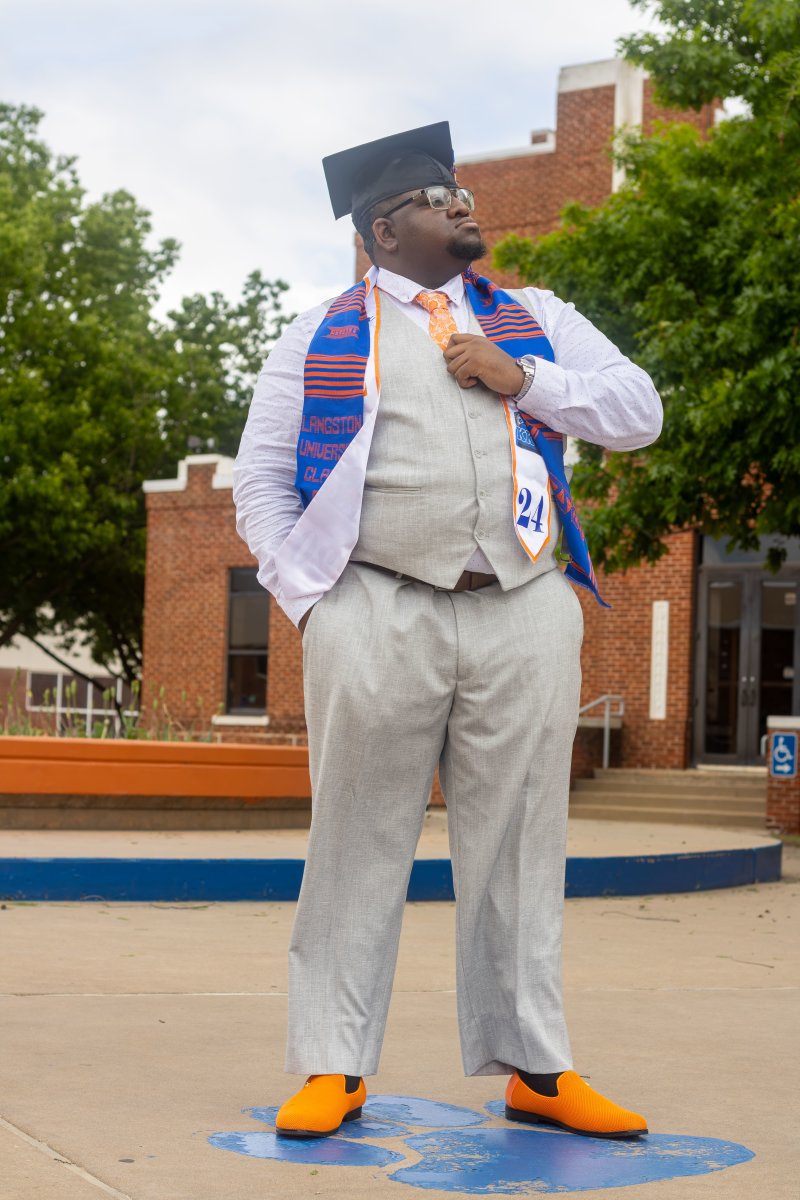 Oklahoma City senior portrait showing layered outfit styling