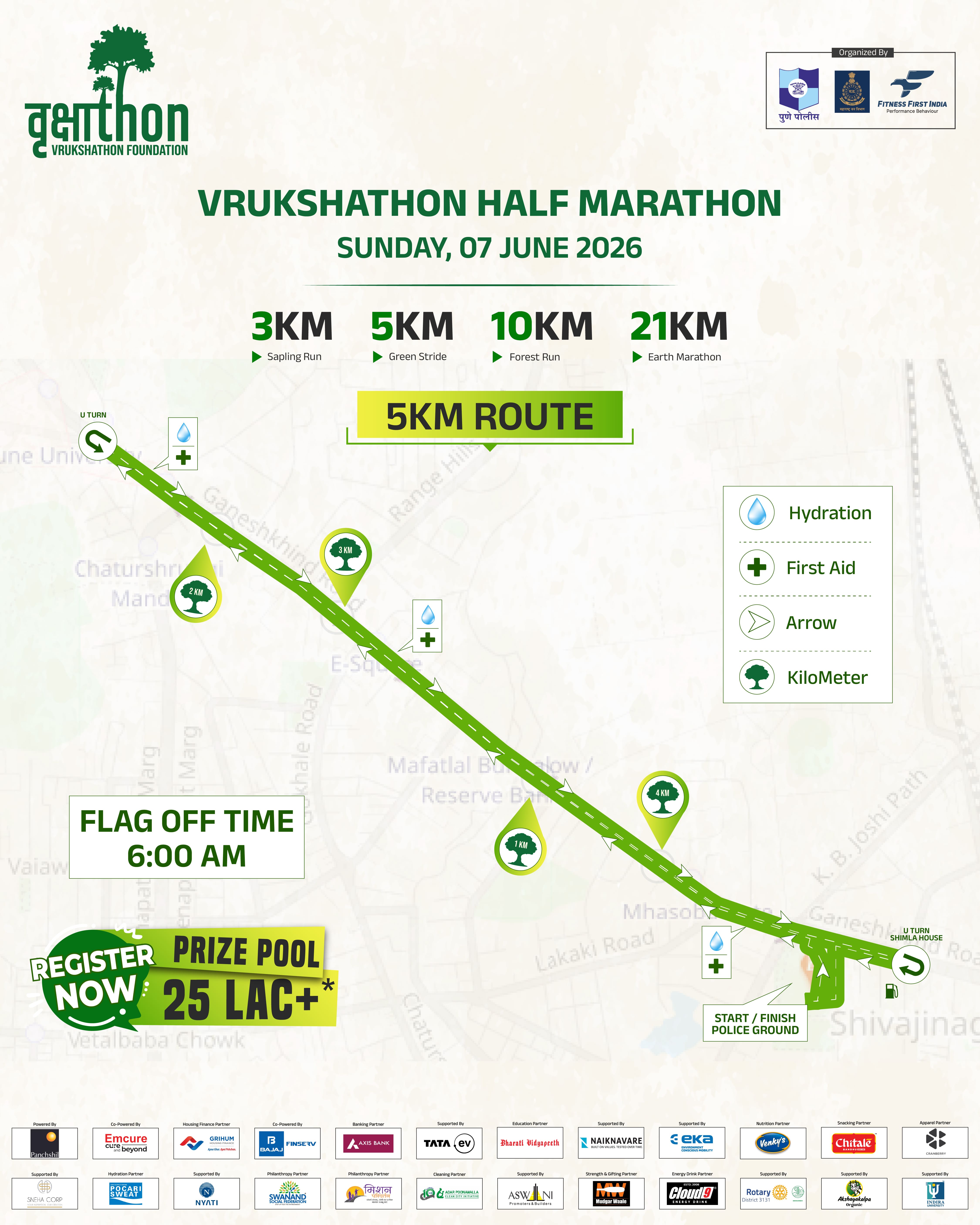 5 KM Route Map