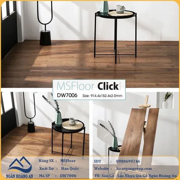 Sàn Nhựa Giả Gỗ Dán Keo MsFloor DW7006 – MsFloor