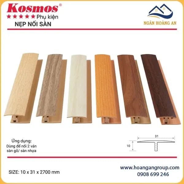 Nẹp Chữ T Nối Ván Sàn Gỗ 8mm,12mm Kosmos – Kosmos