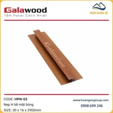 Nẹp H Rãnh Nối Tấm Cách Nhiệt Panel HPN-03 Màu Cánh Gián