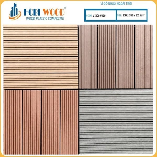 Vỉ Gỗ Nhựa Ngoài Trời Hobi Wood Vân Sọc – Hobi Wood Việt Nam