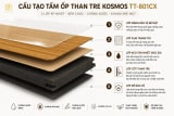 Ốp Tường Tấm Ốp Than Tre Vân Gỗ Vàng Kosmos TT-801CX – Kosmos