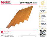 Lót Sàn Gỗ Kosmos KB1889 12mm Màu Đỏ Gỗ Cổ Điển Sang Trọng