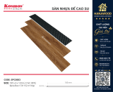Sàn Nhựa Hèm Khoá Giả Gỗ Kosmos SPC6001 5mm đế cao su êm chân