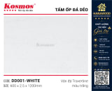 Tấm Ốp Tường Đá Dẻo Kosmos DD001 2.5mm Vân Travertine Trắng bề mặt vân tự nhiên