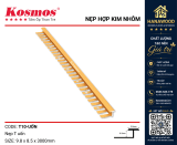 Nẹp T Uốn Tấm Ốp Than Tre Kosmos T10 Vàng tạo đường chỉ trang trí mềm mại