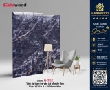 Galawood G-712 8mm Vân Đá PET Marble Đen huyền bí chống bám bẩn