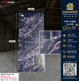 Galawood G-712 8mm Vân Đá PET Marble Đen cận cảnh vân đá sang trọng nổi bật